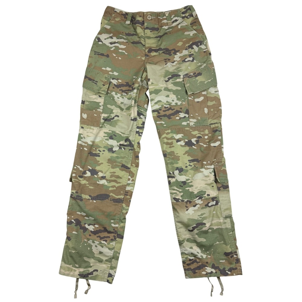 Army Combat Uniform Military Cargo Pants Small 31x32 Camo Double Knee ACU